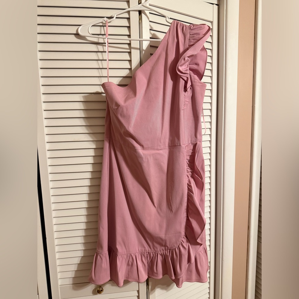 J. Crew Formal One Shoulder Ruffled Dress